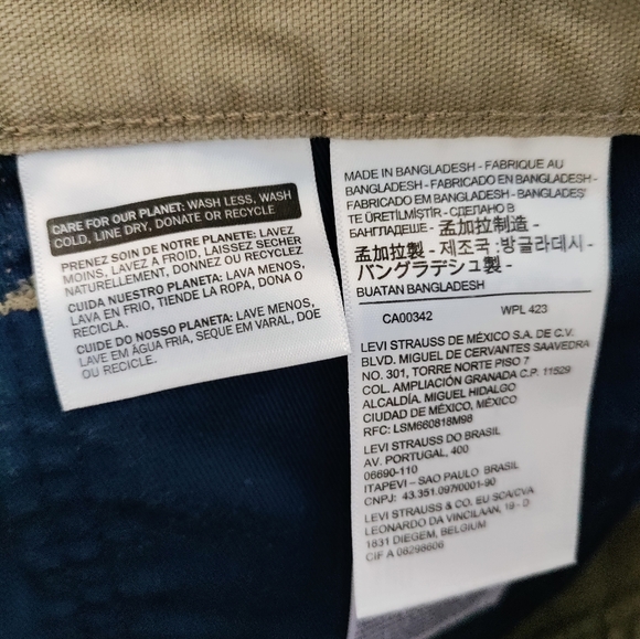 Levi's - Men's work wear, solid tan denim jeans. See pics for flaws. Size- 34x30 - Picture 7 of 12